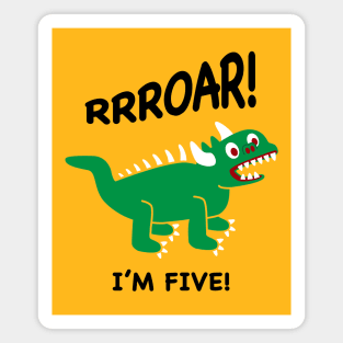 Lil Hodag Roar I'm Five Children’s Character Magnet